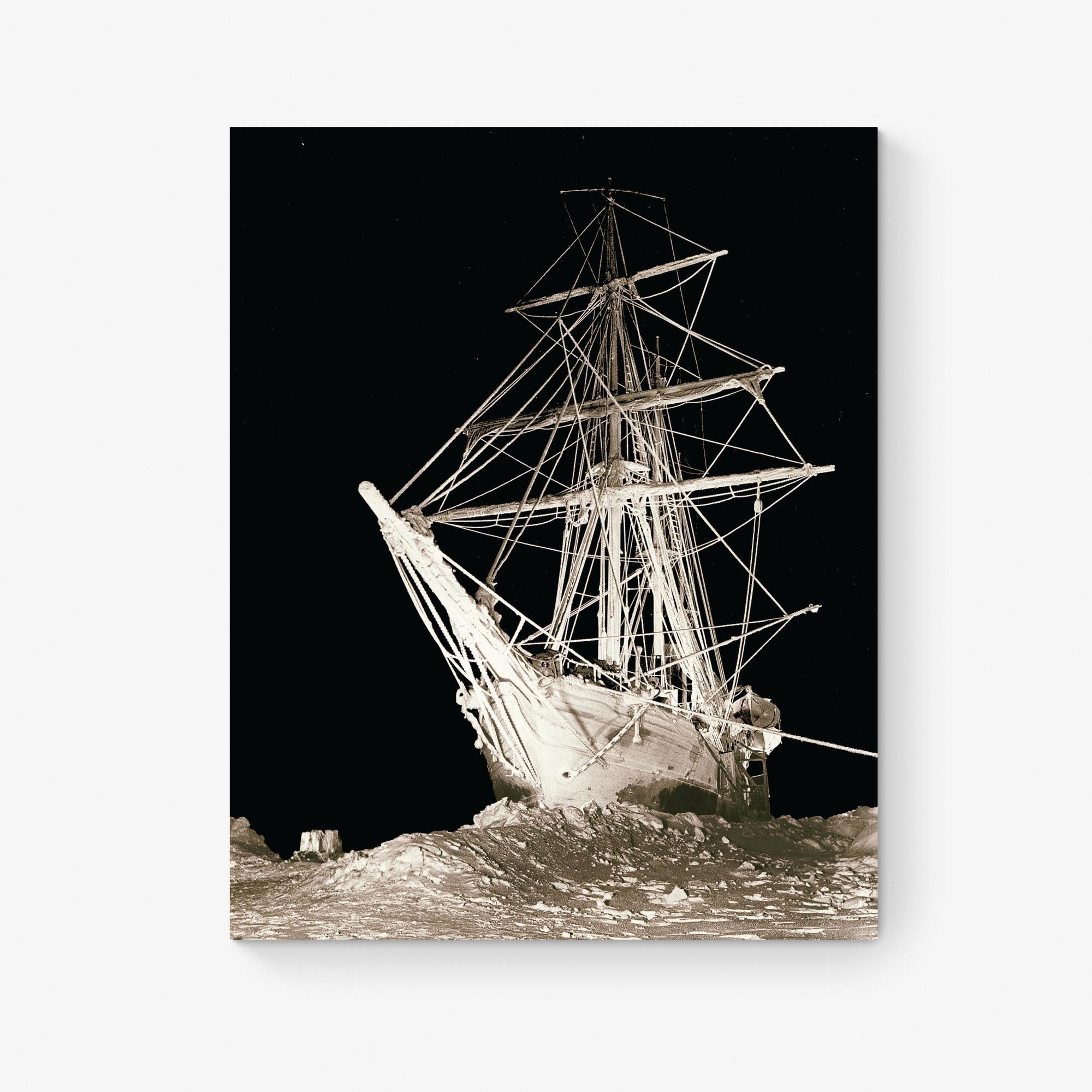 絵画 Endurance Endurance Ship Art Print – Shackleton's 1915 Antarctic Expedition