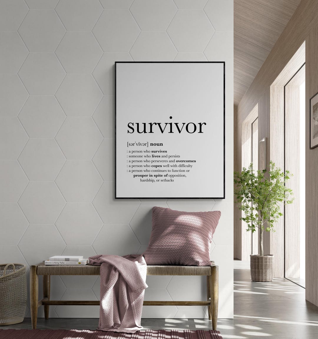 Survivor Definition Art Print | Inspirational Home Decor | Living Room |  Dictionary Entry | Motivational Poster - Etsy Israel, image size:1080x1151