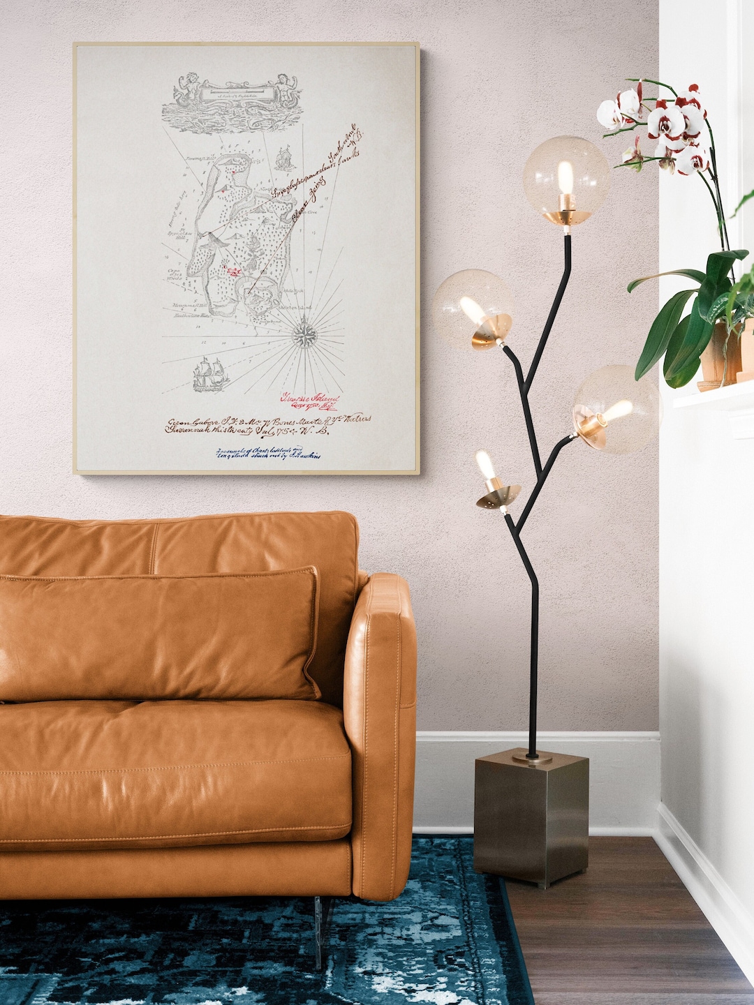 Treasure Island Map Robert Stevenson Pirates Gold Original