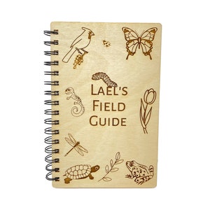 Diário de guia de campo personalizado | Estude Árvores, Cogumelos, Folhas, Animais, Pássaros e Insetos | Diário de desenho