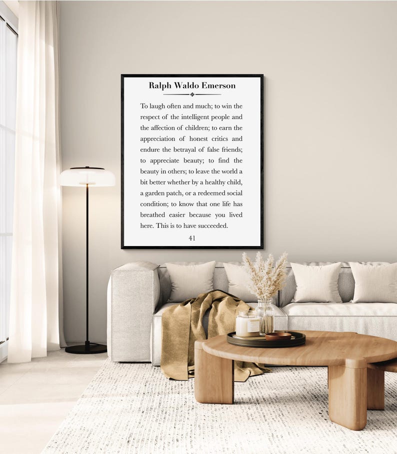 To Laugh Often and Much Wall Art Print | Ralph Waldo Emerson Quote ...