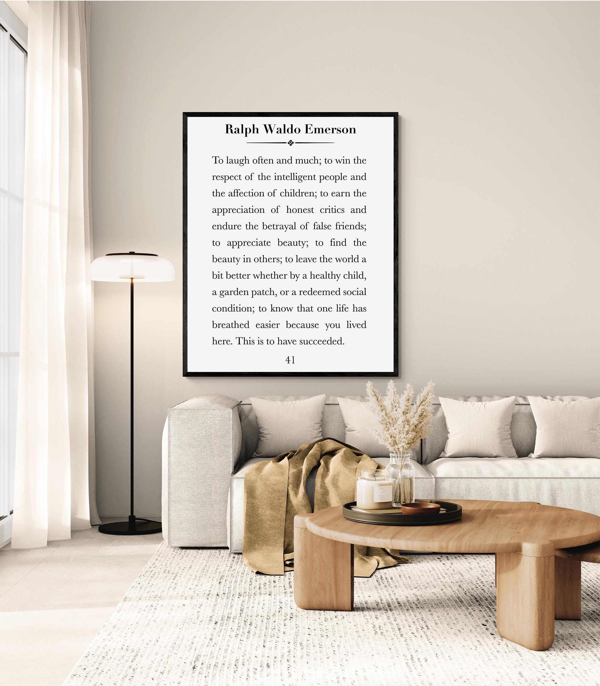 To Laugh Often and Much Wall Art Print | Ralph Waldo Emerson Quote ...