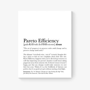 Impresión artística sobre la eficiencia de Pareto / Principios y paradojas del comportamiento humano y la ciencia / Educación / Obras de arte para el aula escolar de profesores