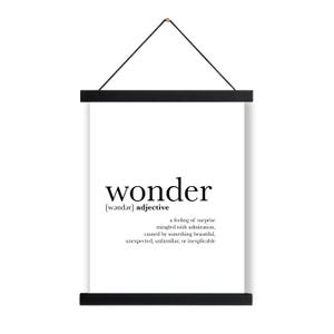 Wonder Definiton Wonder Dictionary Art Print | Inspirational Home Decor | Motivational ...
