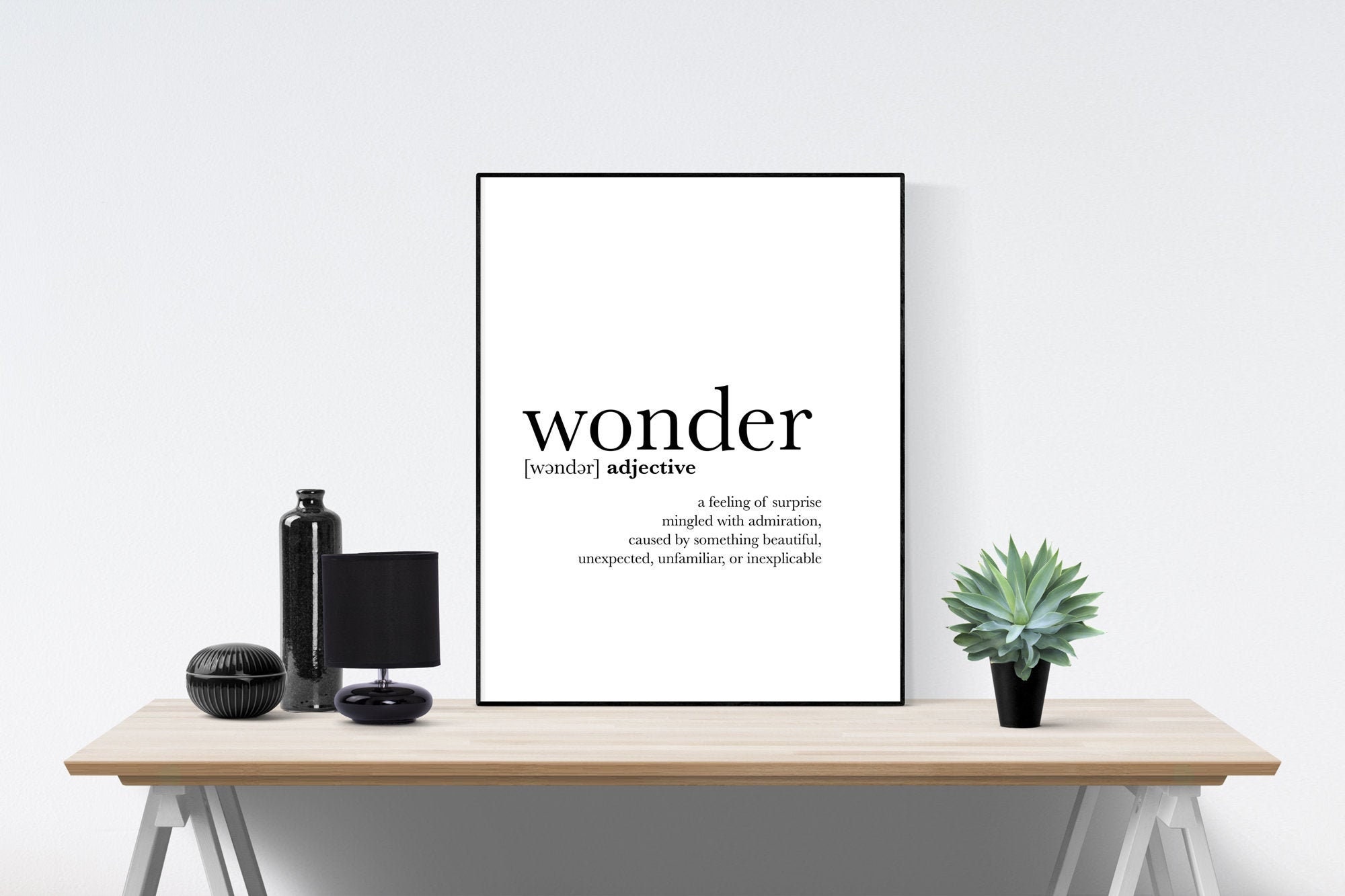 Wonder Definition Art Print Inspirational Poster Etsy