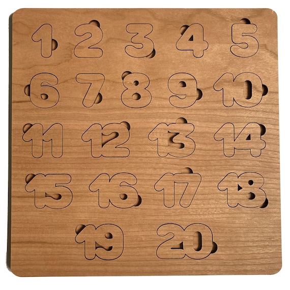 Wooden number puzzle 2025