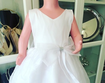 Girls pure white dress