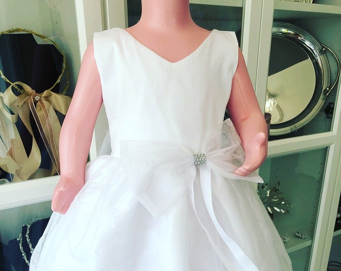 Girls pure white dress