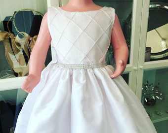 Girls dress in pure white
