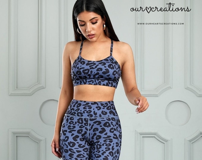 Leopard active wear set