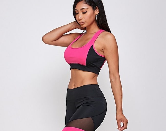 Sheer mesh active wear set