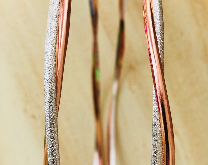 Stefana / twisted Silver and copper wedding crowns