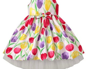 Floral dress in white