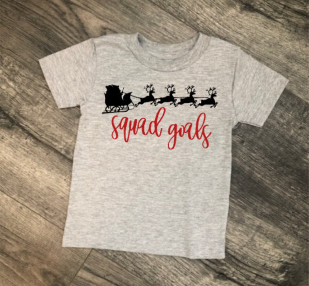 Kids Christmas Shirt Funny Christmas Shirt Squad Goals Kids - Etsy