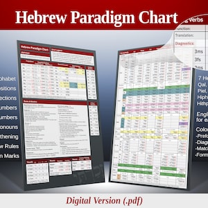 Biblisches hebräisches Paradigmendiagramm [Digitale Version] - Minimierung des Merks durch Ähnlichkeitserkennung