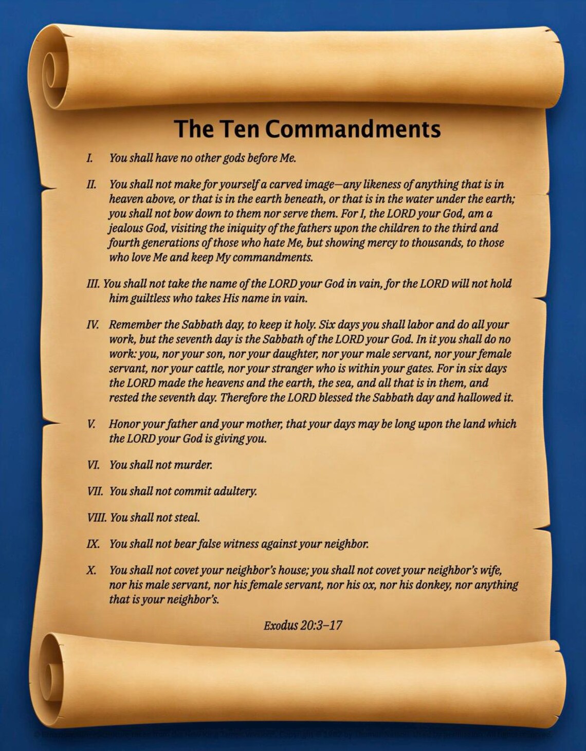 Ten Commandments Printable Poster (14