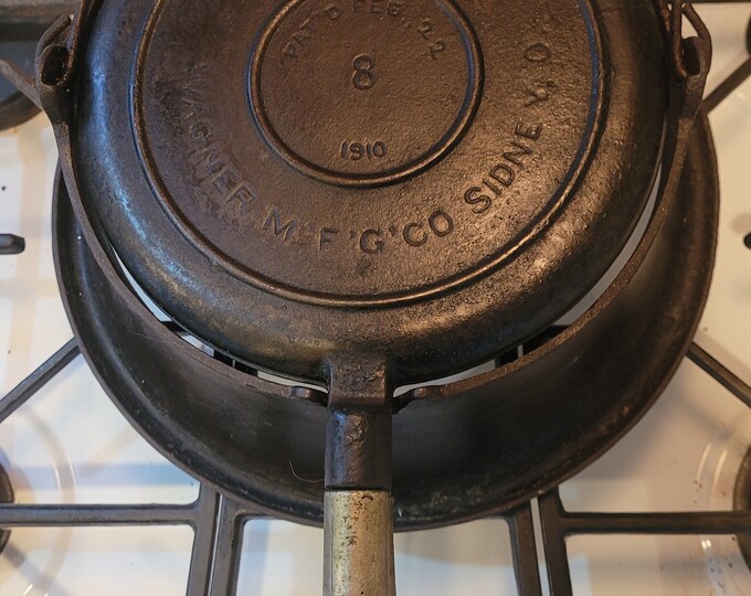 Antique Wagner 8 Cast Iron Waffle Maker W/ High Base Etsy