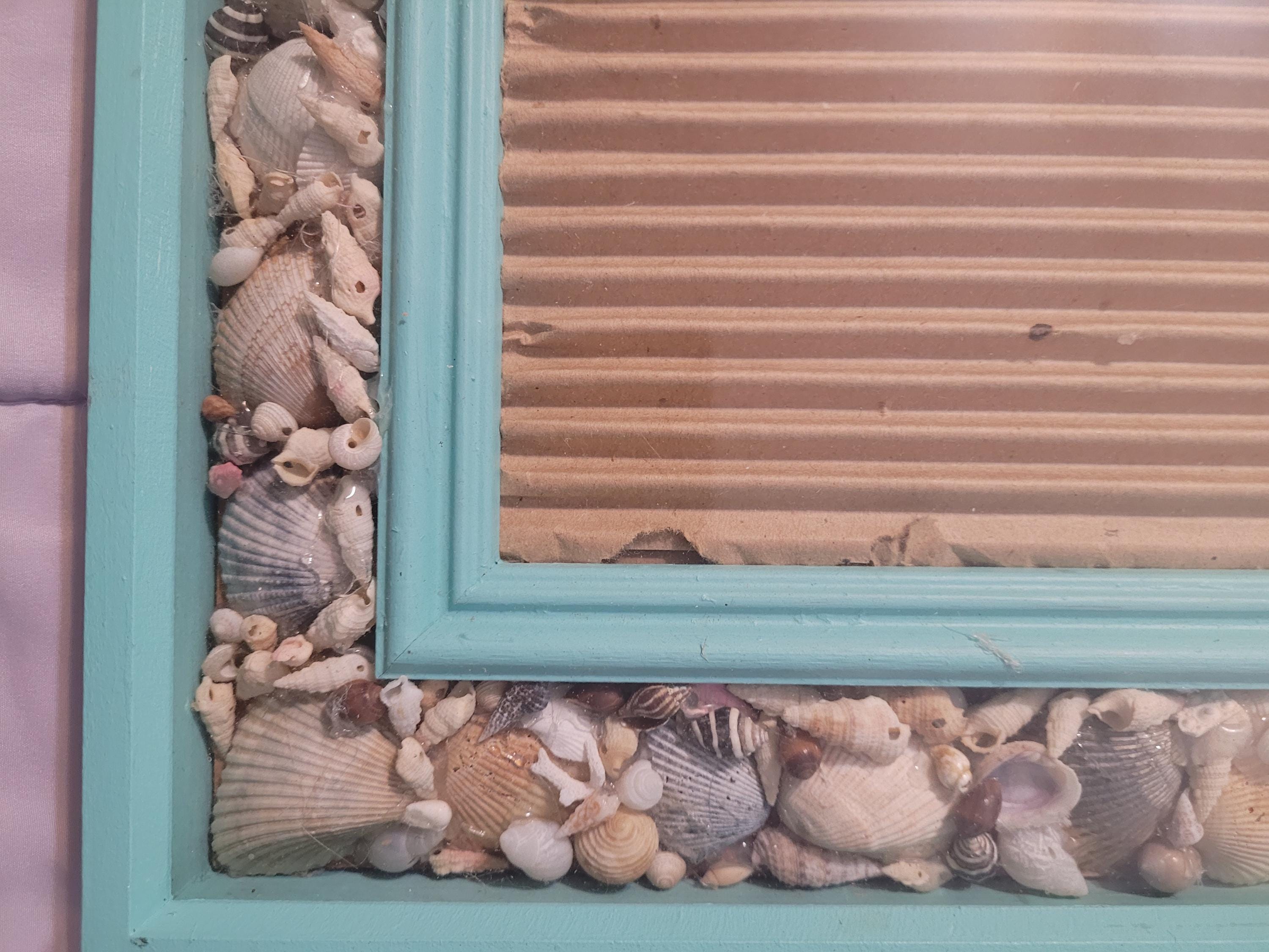 Handmade Stacked Picture Frame With Sea Shells 7.5 X 9.5 - Etsy