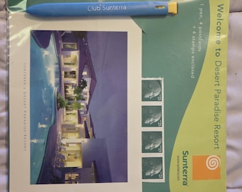 Vintage 1980s Uncirculated USPS Postage Stamps Post Card & Pen Set x2