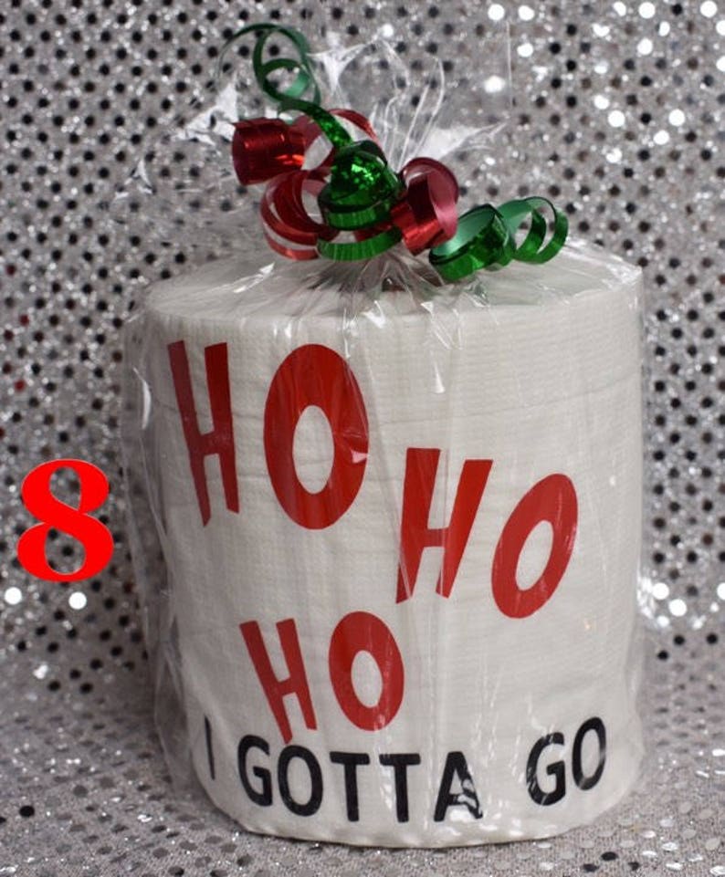 Funny Christmas Toilet Paper Gag Gift Secret Santa White Etsy
