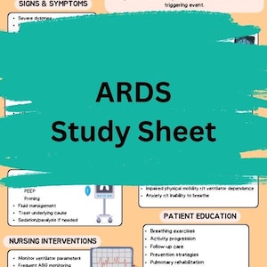 ARDS Nursing Study Sheet