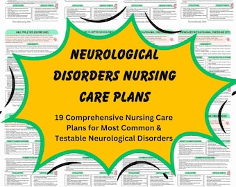 Neuro Nursing Care Plans PDF: 19 Disorders, Öffner-Krankheits-Leitfaden (printable Download)