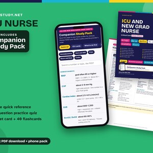 ICU Nurse Cheat Sheets Hyperlinked PDF | New Grad Nurse Study Guide | Vasoactive Drips, Ventilator, Sepsis, Shock | Critical Care Printable