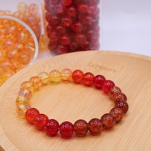 Studio Anime Flame "Demon" Anime Beaded Bracelet | Anime and Manga Style Bracelet | Stretch Bracelet