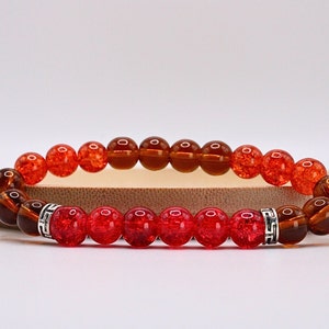 Fire Nation Beaded Bracelet | Anime and Manga Style Bracelet | Stretch Bracelet