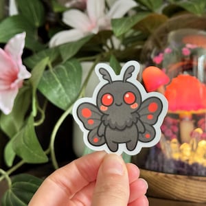 Mothman Clear Sticker – Spooky Appalachia Vinyl Decal for Kindle, Laptop, Water Bottle | Cryptid Bookish Accessory for Readers