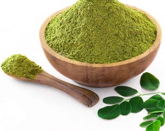 Polvo de hoja de moringa – Hojas de baqueta puras – Polvo botánico natural a base de hierbas