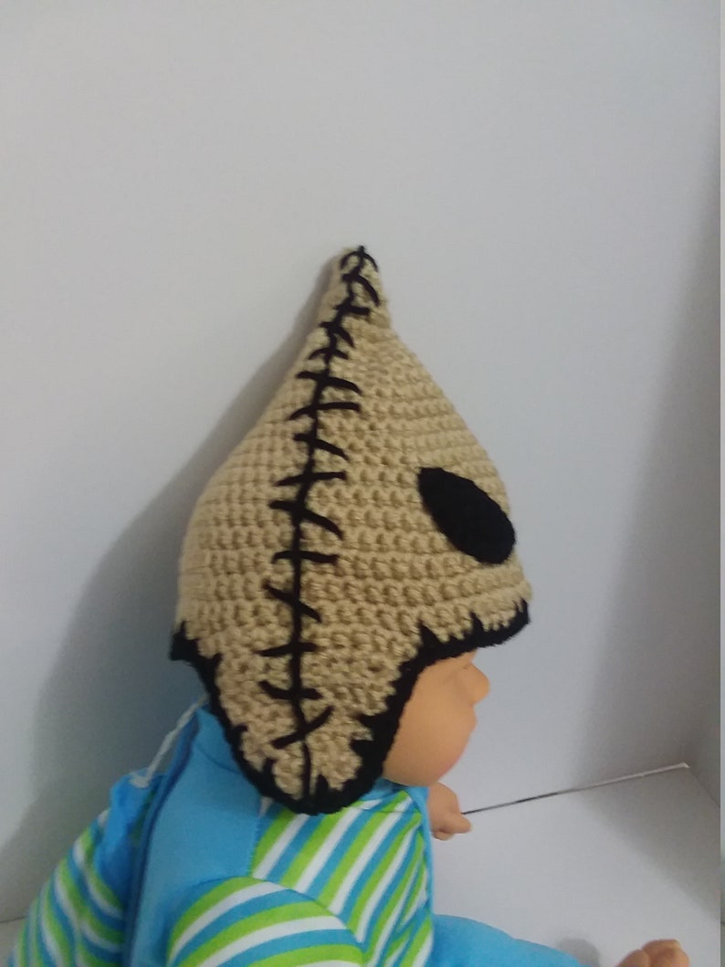 Oogie Boogie Inspired Hat Nightmare Before Christmas Crochet Hat with Ear Flaps Made to Order
