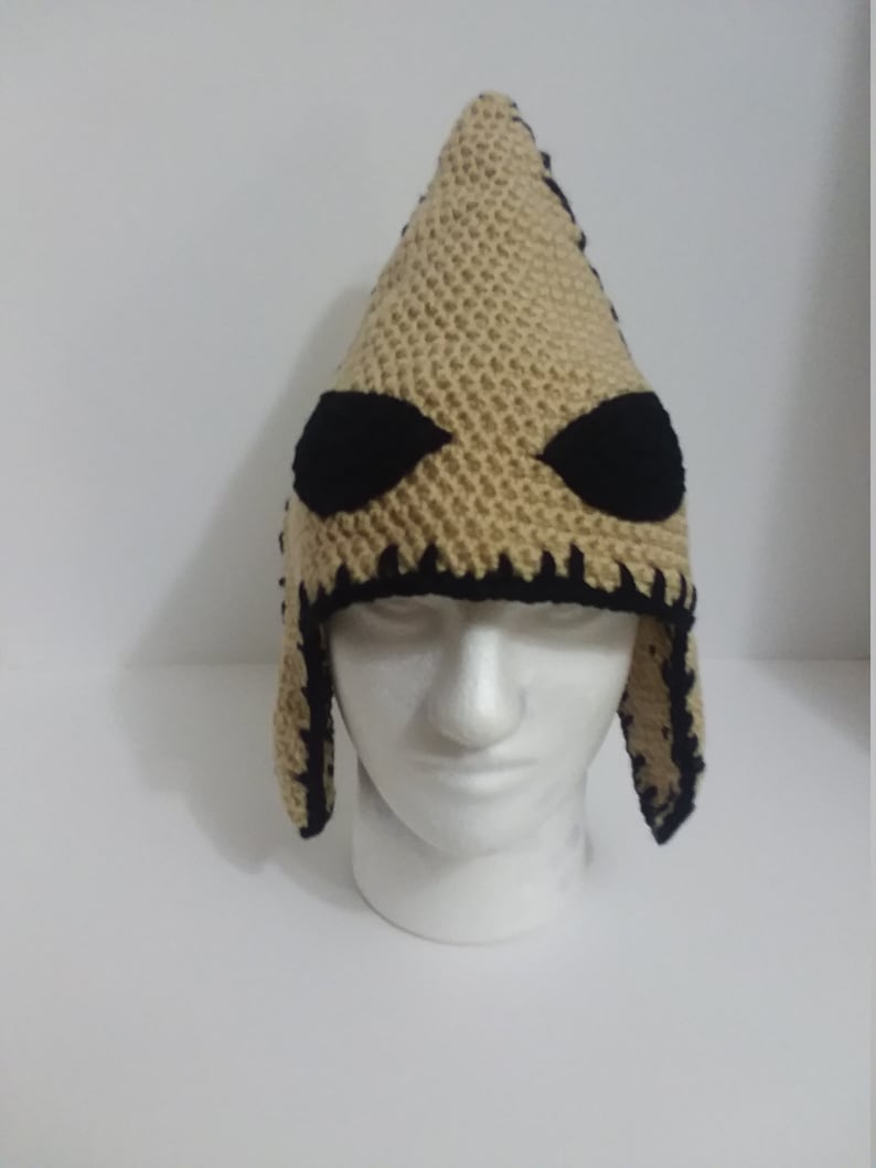 Oogie Boogie Inspired Hat Nightmare Before Christmas Crochet Hat with Ear Flaps Made to Order