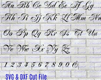 Wedding Font, Script Font svg cut file, Fancy, Silhouette File, Cut File, SVG, DXF, Alphabet, DIY, Calligraphy, Cricut, Digital download