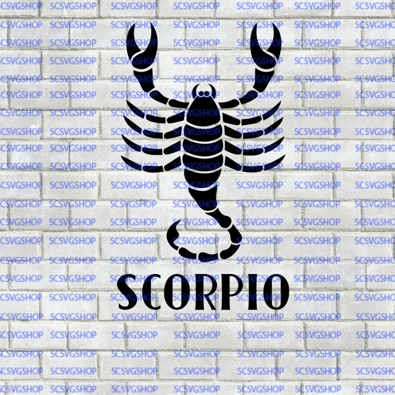 Scorpio SVG cut file Zodiac Birthday Horoscope Sign | Etsy
