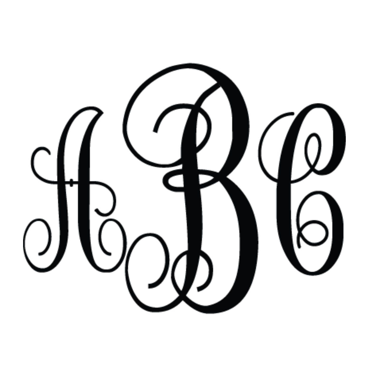 Download Monogram Alphabet A-Z Monogram SVG cut file Silhouette | Etsy