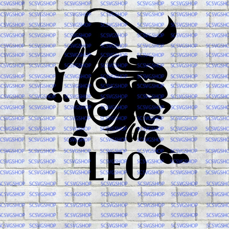 Download Leo SVG cut file Zodiac Birthday Horoscope Sign | Etsy