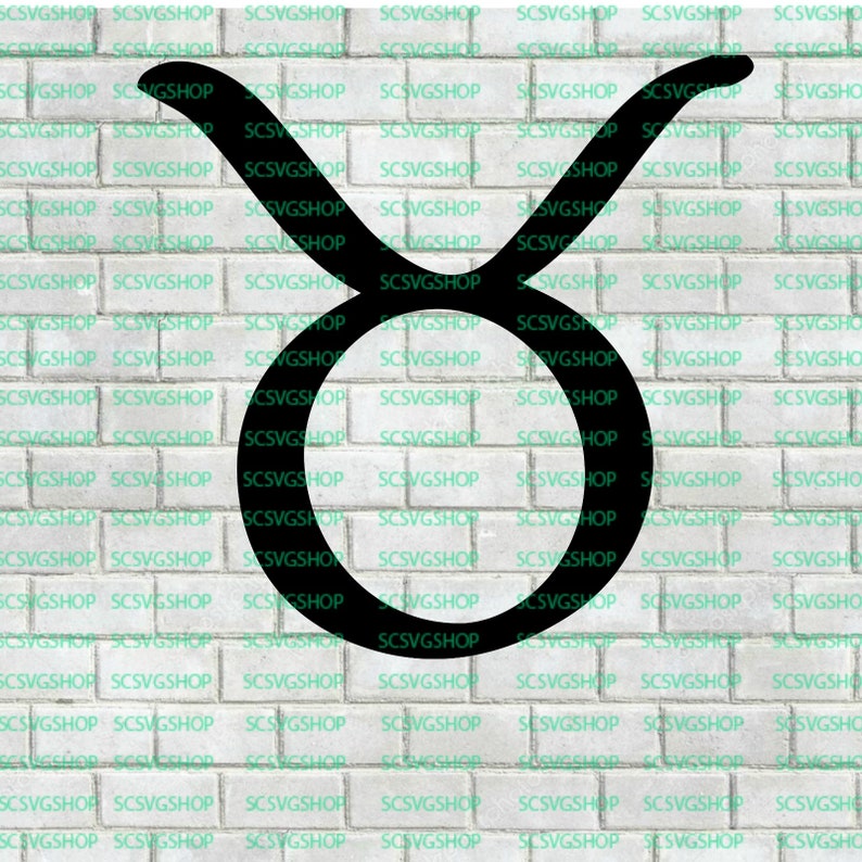 Taurus Symbol SVG Cut File Zodiac Birthday Horoscope Sign Etsy