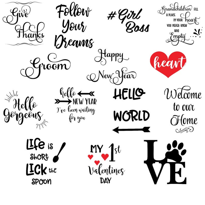 Download 50 SVG Cut Files Bundle Bundle 1 Collection Sale | Etsy