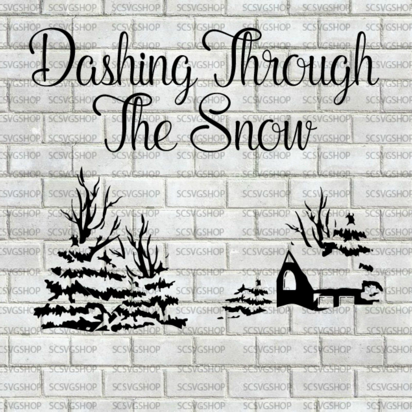 Download Dashing through the snow svg Christmas Gift Silhouette | Etsy