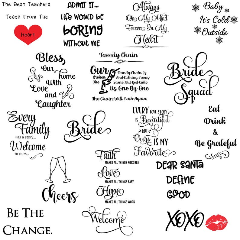 Download 50 SVG Cut Files Bundle Bundle 1 Collection Sale | Etsy