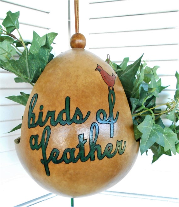Cardinal Birdhousewarming Giftsgourd Bird Feeder Gourds Etsy