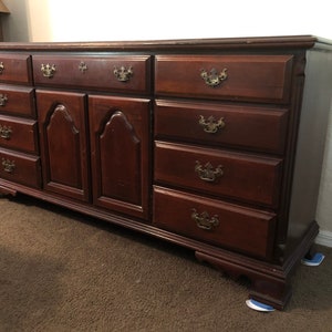 Solid Cherry Wood Long Dresser- Customizable