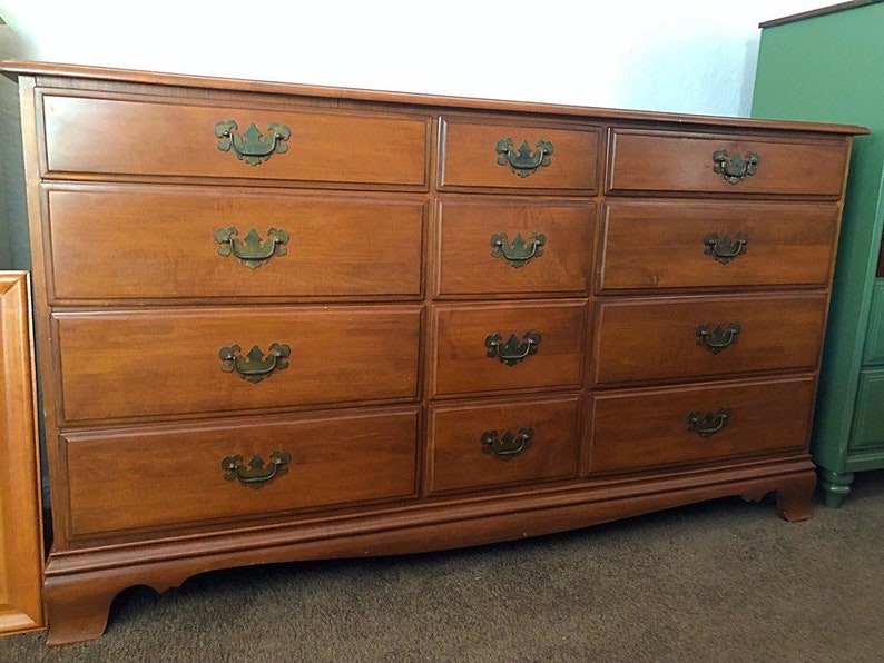 Heywood Wakefield Solid Maple Dresser Customizable Etsy