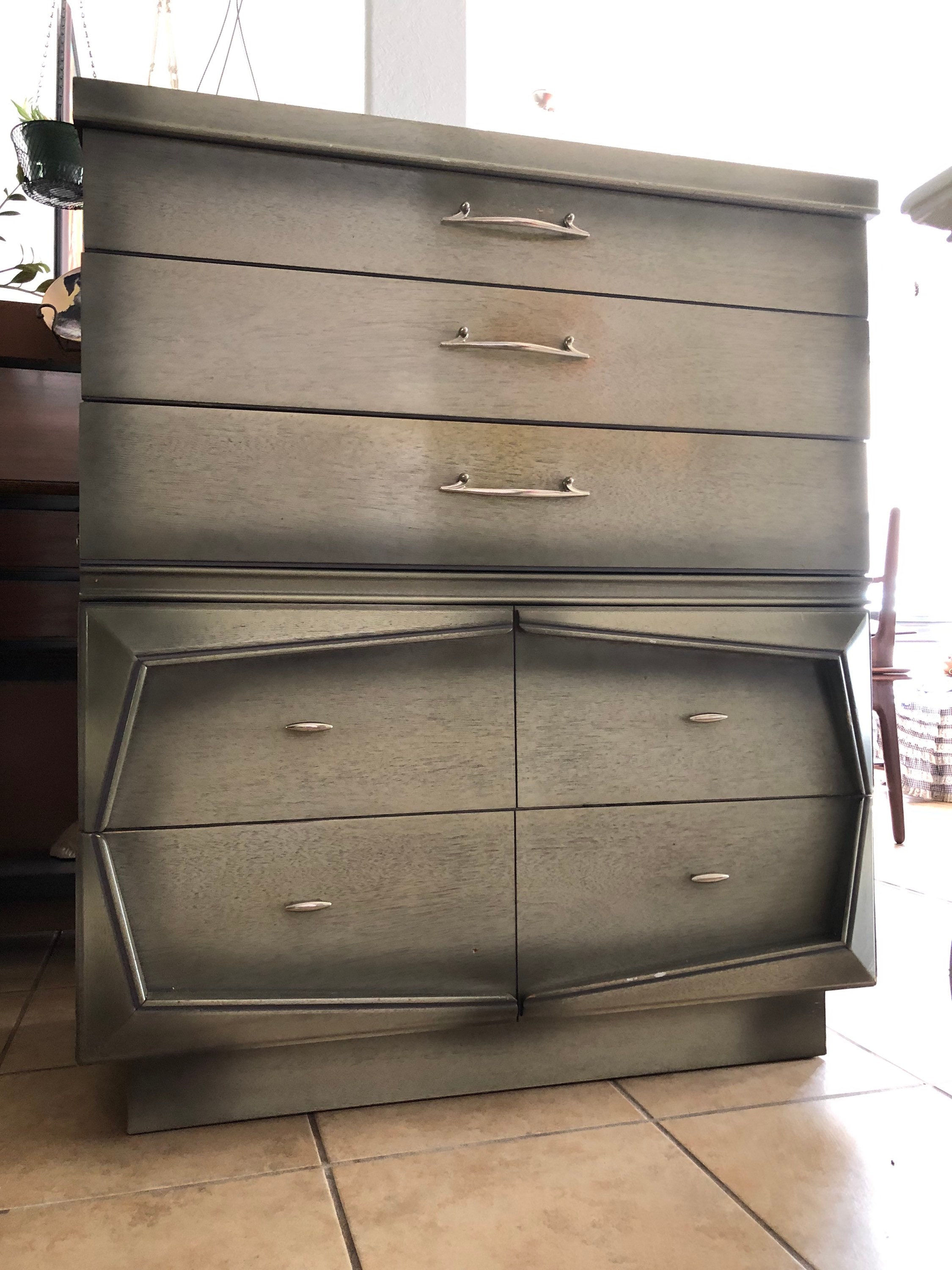 United Furniture MCM Tall Chest of Drawerscustomizable Etsy