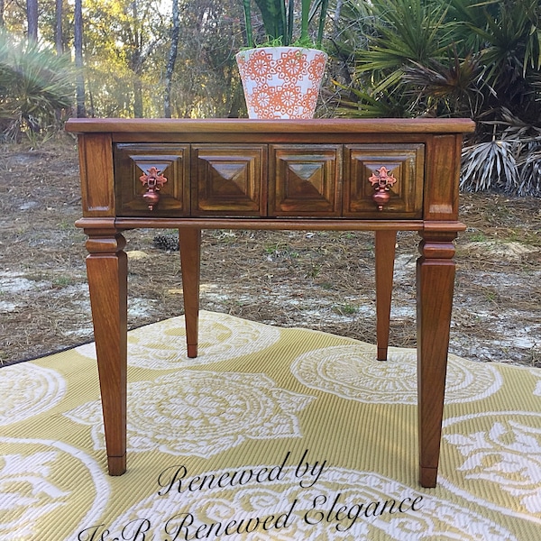 Sold Sold- Do Not Purchase - Beautifully Renewed MCM Side Table/ End Table/Bed Side Table