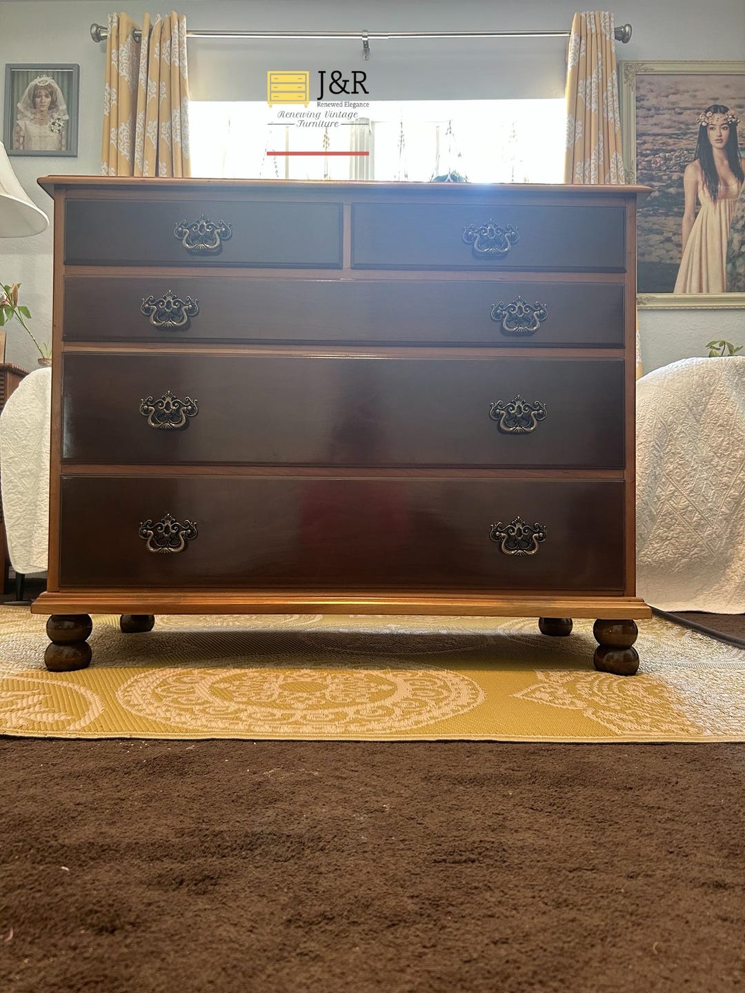Vintage Henkel Harris Cherry Wood Chest: Virginia Galleries, Aged