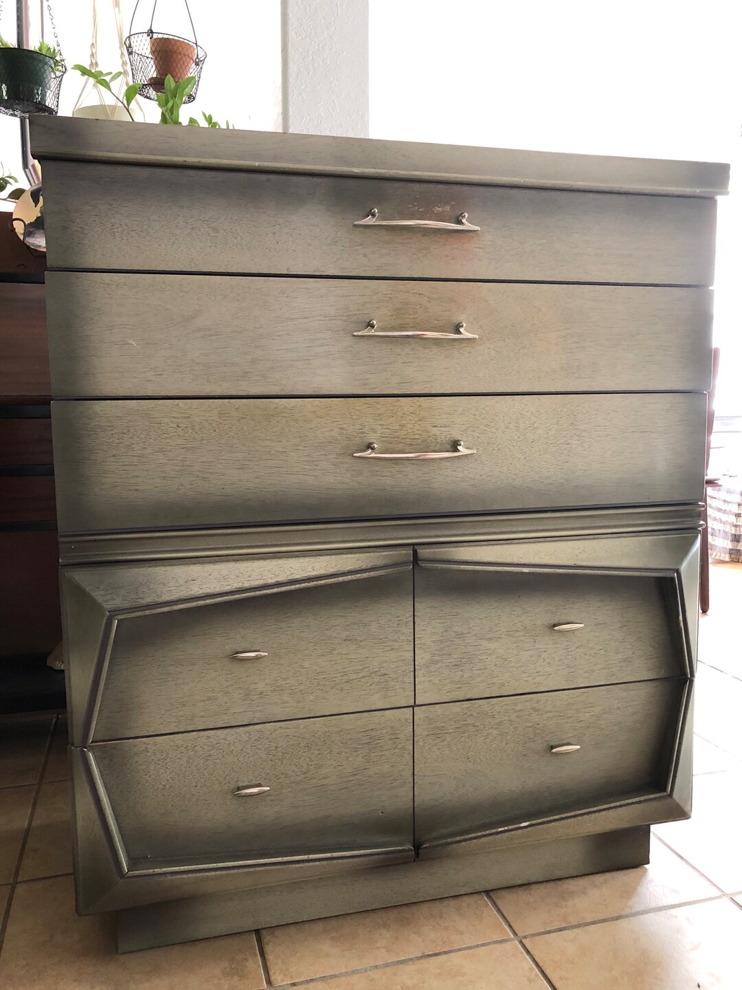 United Furniture MCM Tall Chest of Drawerscustomizable Etsy