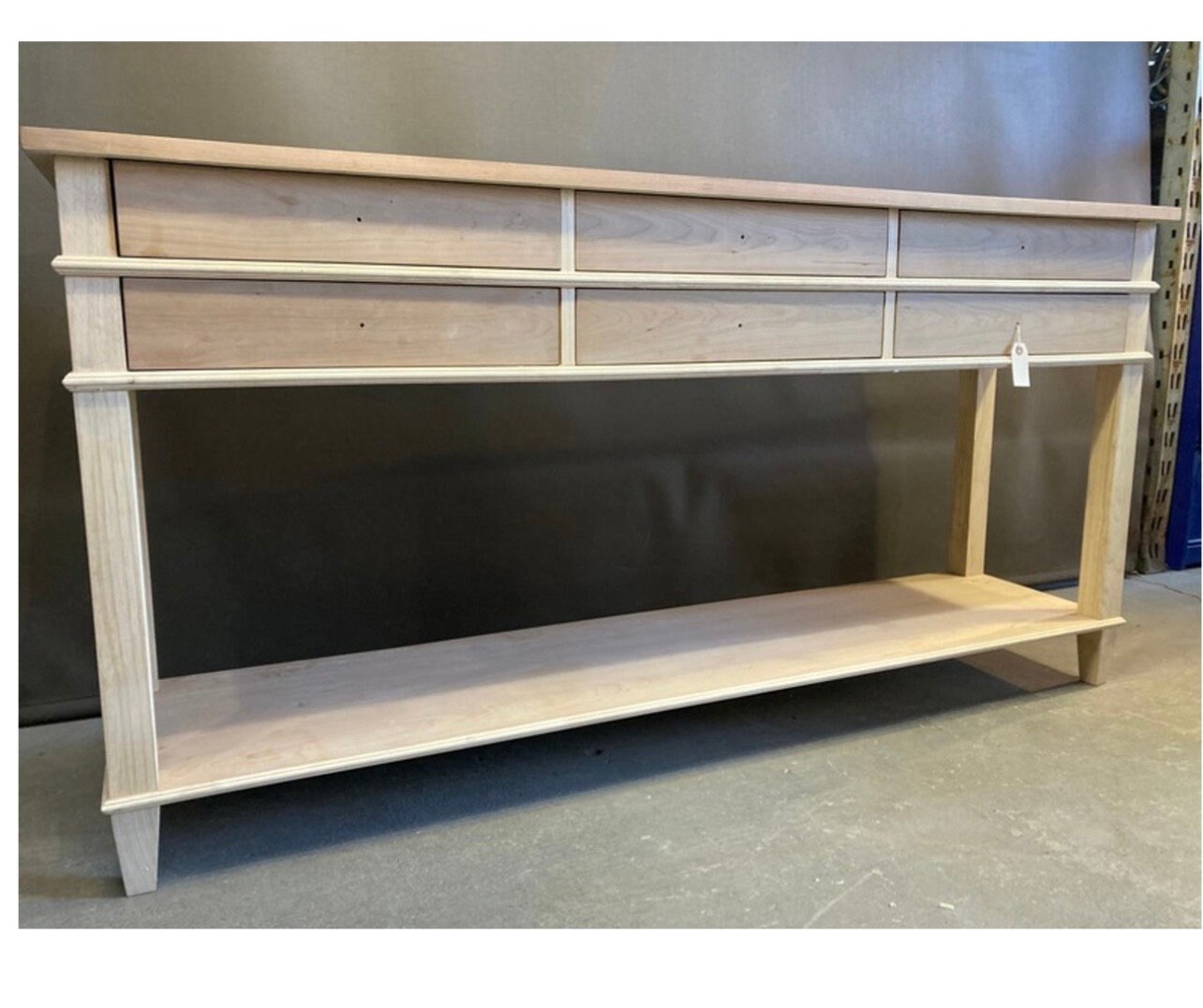 Console Solid Wood Console Table Unfinished 6 Drawer - Customizable - Etsy