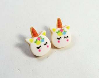 Unicorn studs, earrings, cute unicorn earrings, unicorn jewelry, beautiful studs